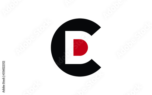 CD or DC Letter Initial Logo Design, Vector Template