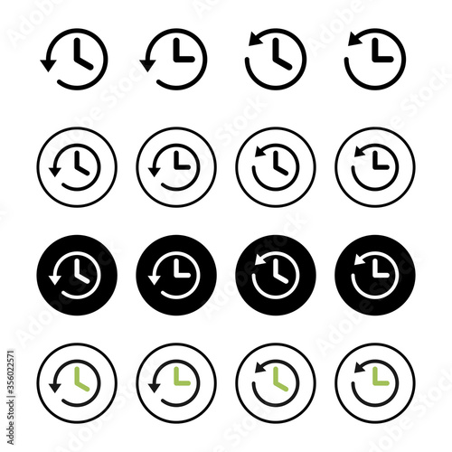 History icon set isolated on white background. History vector icon