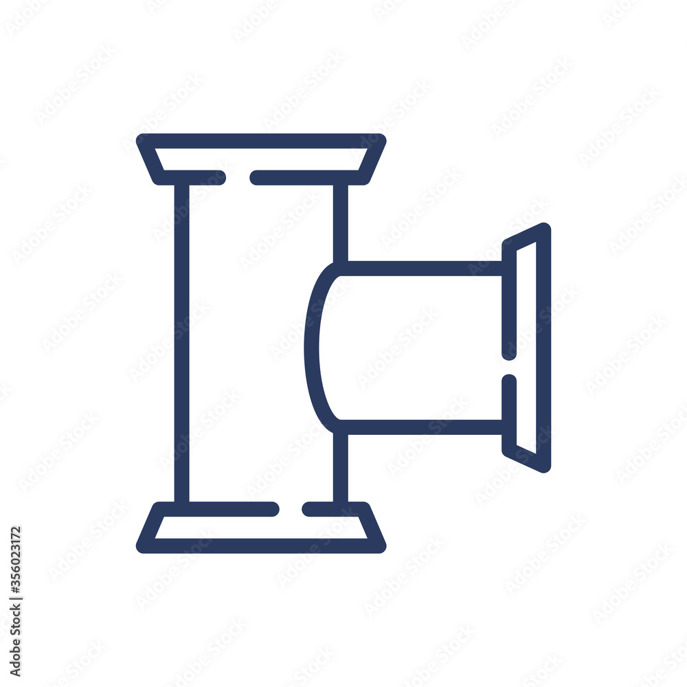 Oil pipeline thin line icon. Pipe, gasoline, petroleum isolated outline sign. Oil and gas industry concept. Vector illustration symbol element for web design and apps Oil pipeline thin line icon. Pipe, gasoline, petroleum isolated outline sign. Oil and gas industry concept. Vector illustration symbol element for web design and apps