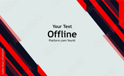 offline banner in red and white color 