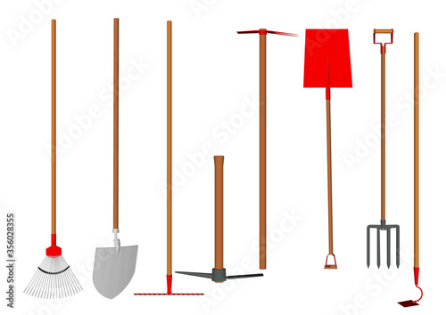 shovel with rake