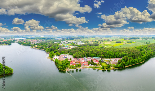Fototapeta Naklejka Na Ścianę i Meble -  Mrągowo-miasto na Mazurach w północno-wschodniej Polsce
