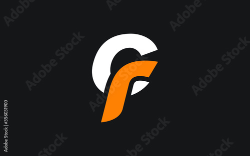cr or rc Letter Initial Logo Design, Vector Template