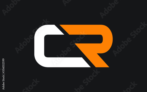 CR or RC Letter Initial Logo Design, Vector Template