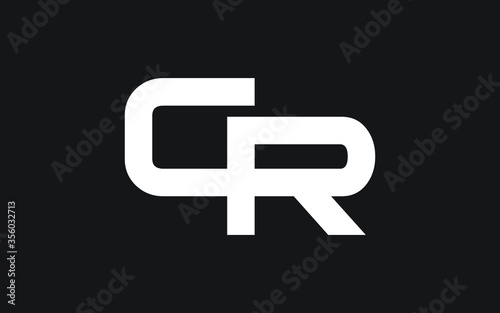 CR or RC Letter Initial Logo Design, Vector Template