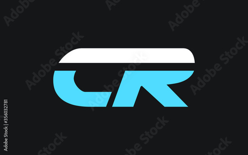 CR or RC Letter Initial Logo Design, Vector Template