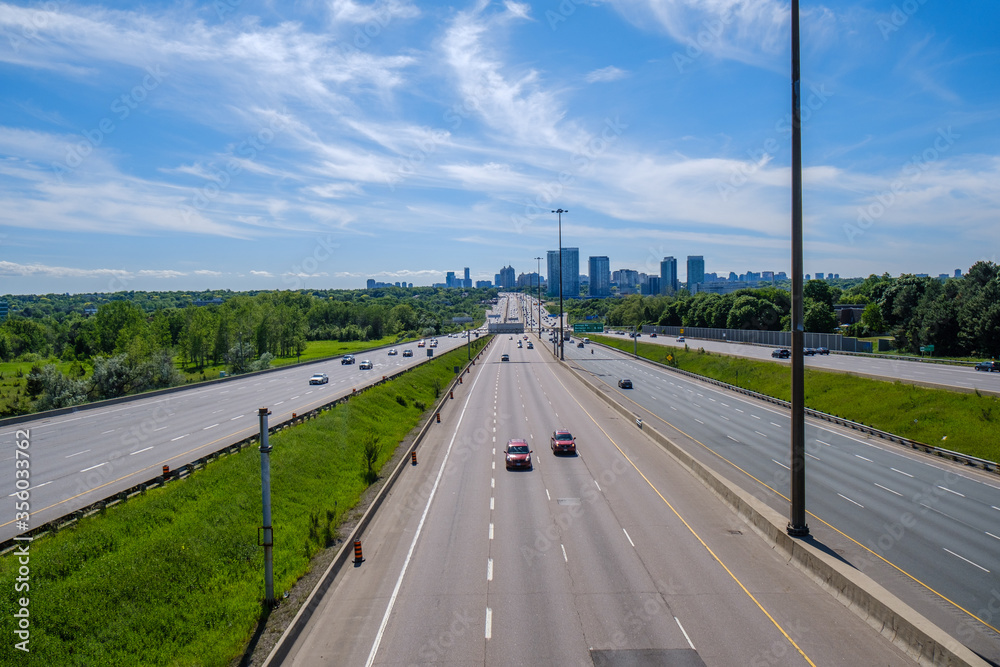 Highway 401 in Toronto, Ontario Canada