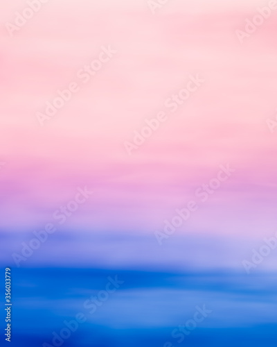 abstract blue, pink, orange sky and sea
