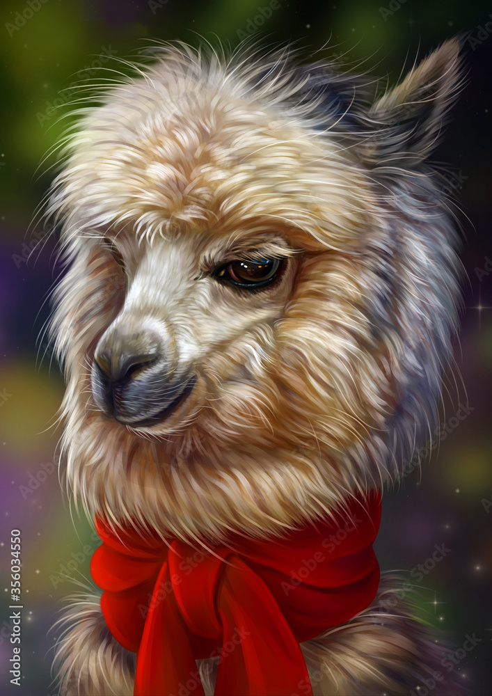 Naklejka premium Lama