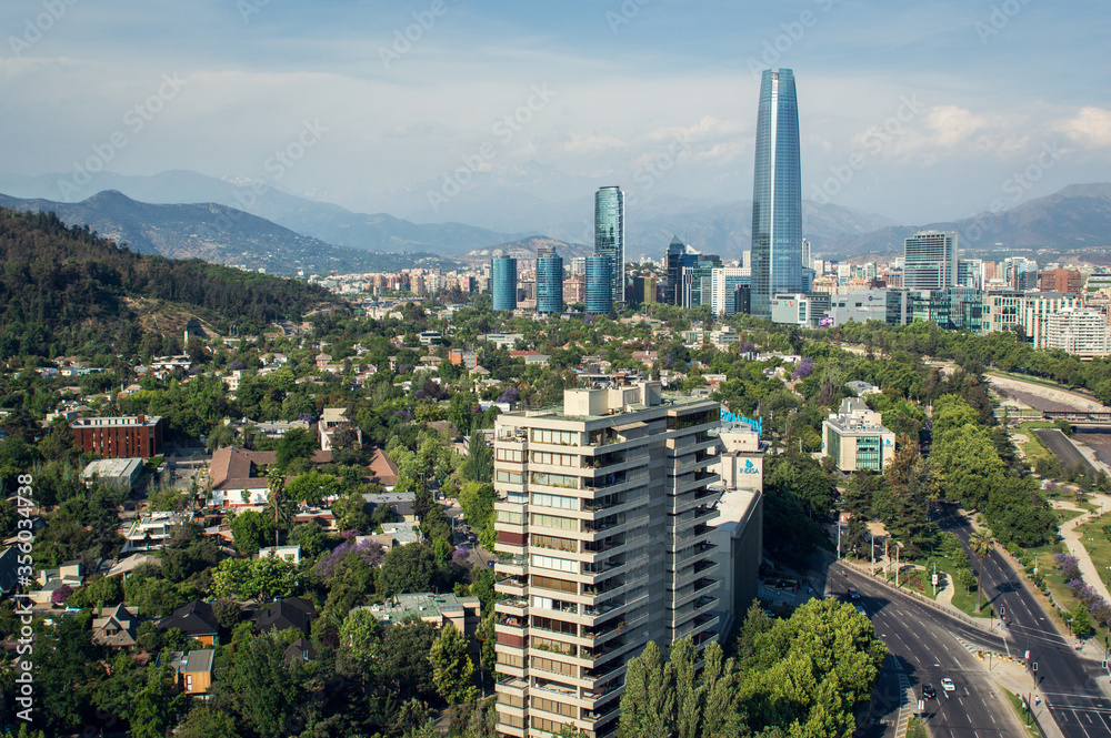 Skyline of Santiago de Chile. Chile. Latin America