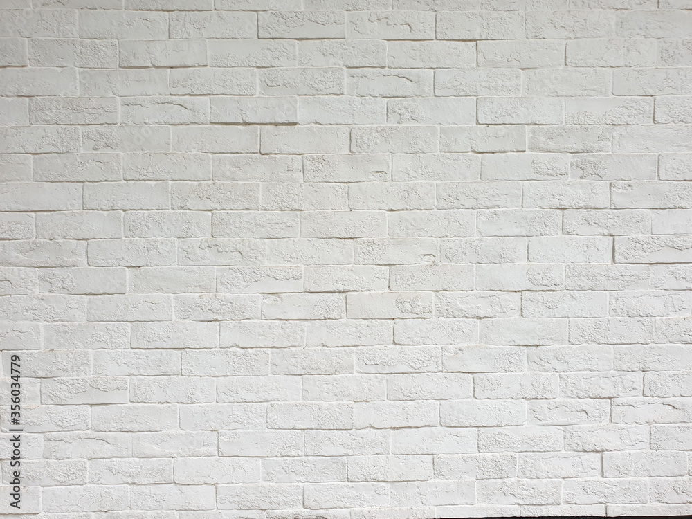 Fototapeta premium Background of old vintage Gray and white brick wall texture