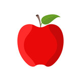Red Apple Icon Illustration Vector