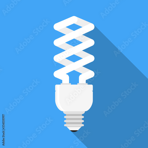 Eco Light Bulb Icon Illustration Vector