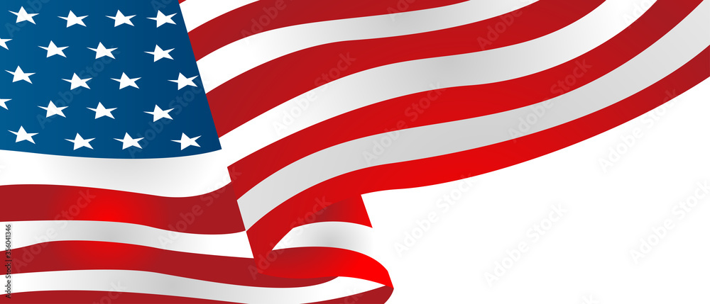 Fototapeta premium United State Of America flag isolated vector