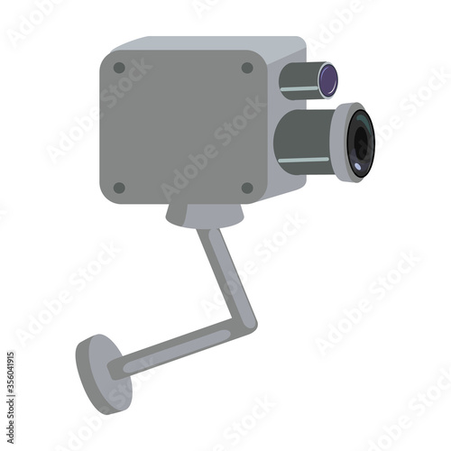 Camera cctv vector icon.Cartoon vector icon isolated on white background camera cctv.