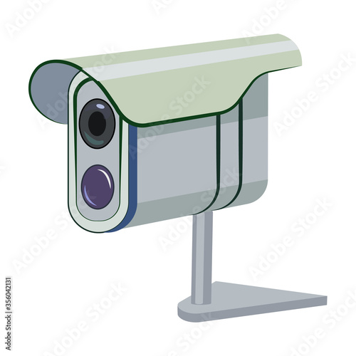 Camera cctv vector icon.Cartoon vector icon isolated on white background camera cctv.