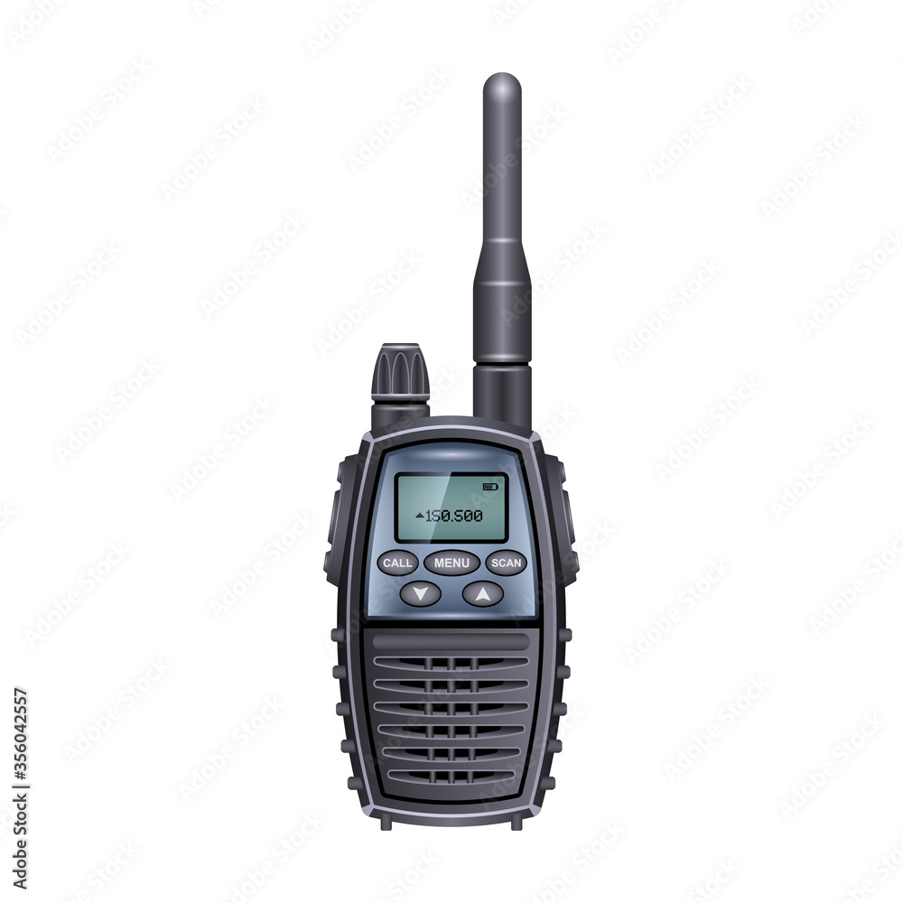 Walkie talkie vector icon.Realistic vector icon isolated on white background walkie talkie. Walkie talkie vector icon.Realistic vector icon isolated on white background walkie talkie.