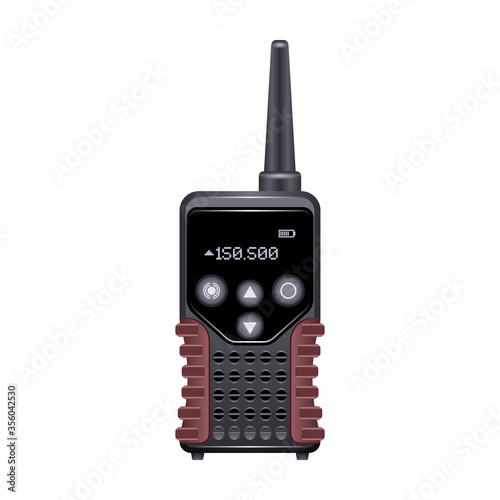 Walkie talkie vector icon.Realistic vector icon isolated on white background walkie talkie.