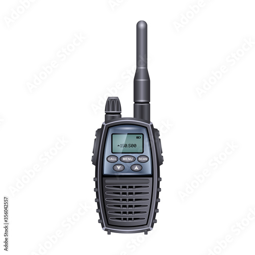 Walkie talkie vector icon.Realistic vector icon isolated on white background walkie talkie.