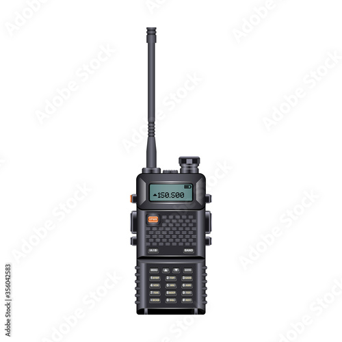 Walkie talkie vector icon.Realistic vector icon isolated on white background walkie talkie.