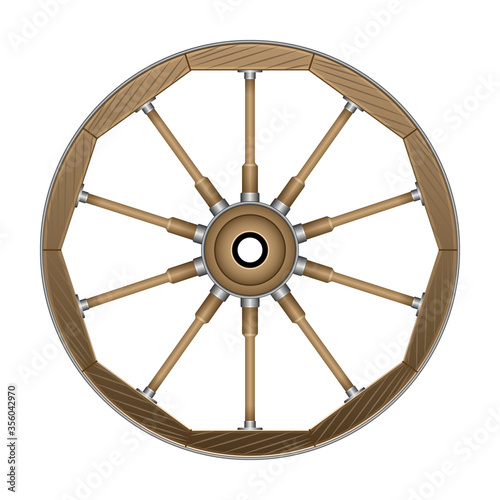 Wild west wheel vector icon.Cartoon vector icon isolated on white background wild west wheel.