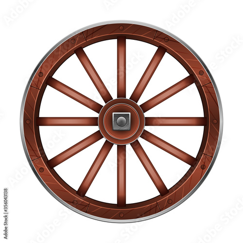 Wild west wheel vector icon.Cartoon vector icon isolated on white background wild west wheel.
