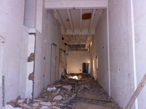 interior of an electricity transformation building  