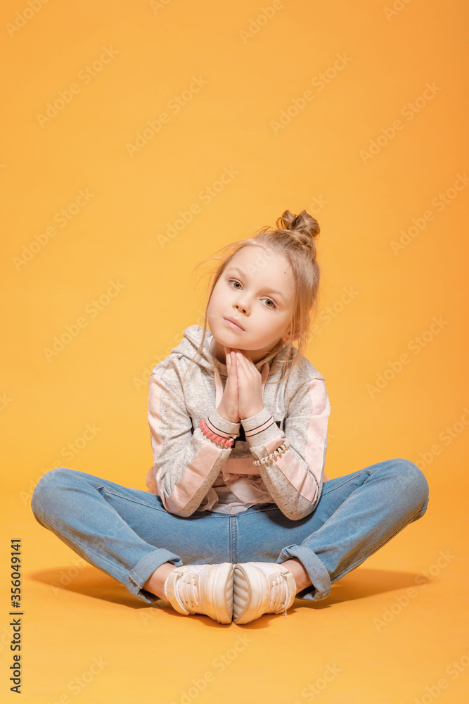 fashion model beautiful girl on a yellow background fashion model beautiful girl on a yellow background