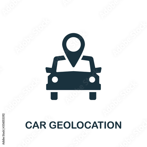 Car Geolocation icon. Simple element from carsharing collection. Creative Car Geolocation icon for web design, templates, infographics and more