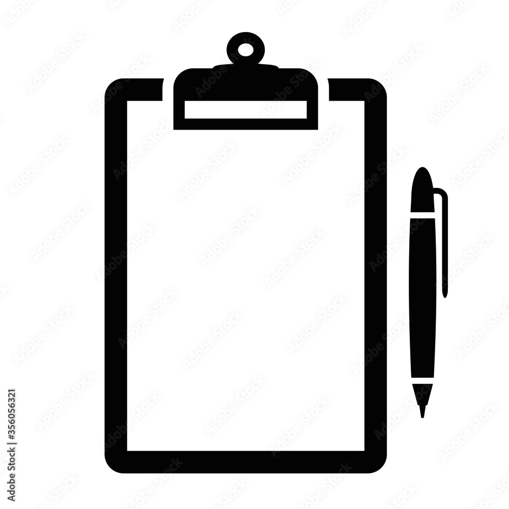 Clipboard flat illustration vector icon Clipboard flat illustration vector icon