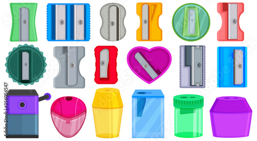 Sharpener isolated cartoon set icon.Vector illustration illustration sharpening on white background .Cartoon vector set icon sharpener .