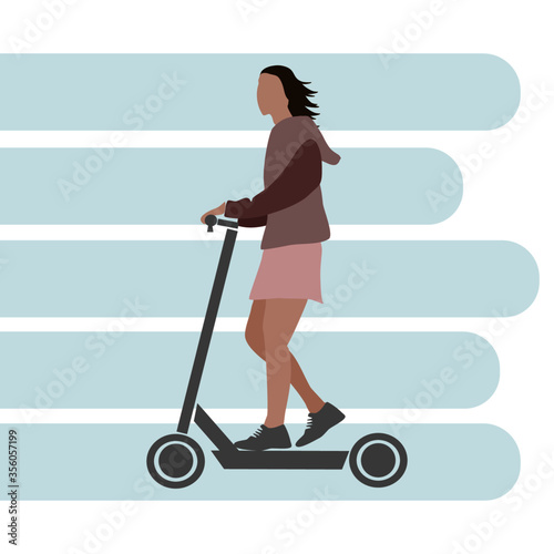 girl with a stroller
