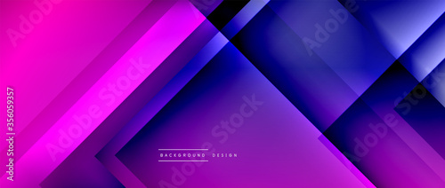 Square shapes composition, fluid gradient geometric abstract background. 3D shadow effects, modern design template