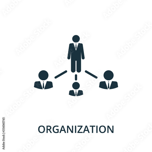 Organization icon from reputation management collection. Simple line element Organization symbol for templates, web design and infographics