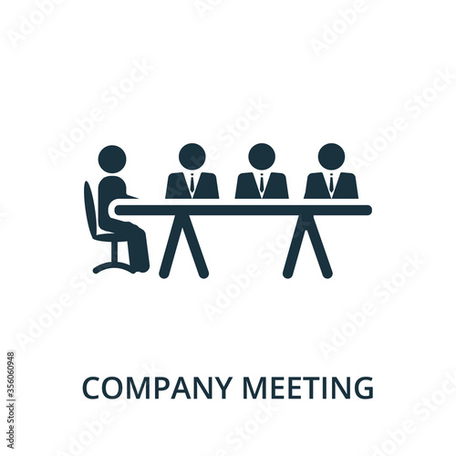 Company Meeting icon from reputation management collection. Simple line element Company Meeting symbol for templates, web design and infographics