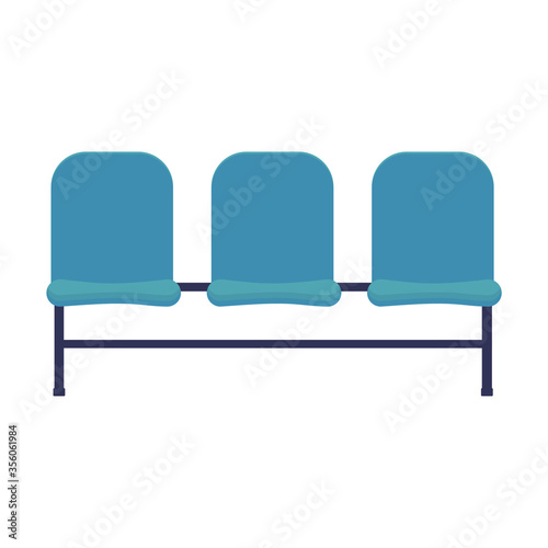 Seats isolated on a white background. Vector illustration, flat design.