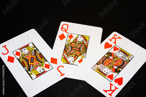 3 playing cards 

