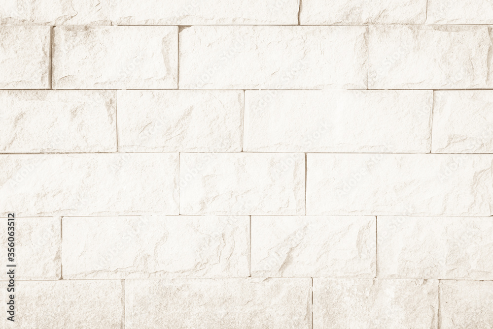 Obraz premium Brown brick wall texture background in room at subway. Brickwork stonework interior, rock old clean concrete grid uneven abstract weathered bricks tile design, horizontal architecture wallpaper.