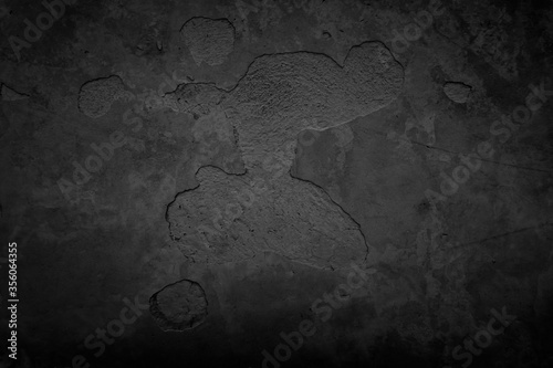 Close up retro plain dark black cement   concrete wall background texture for show or advertise or promote product and content on display and web design element concept decor.