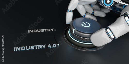 Control Knob Robot Hand Industry 4.0 photo