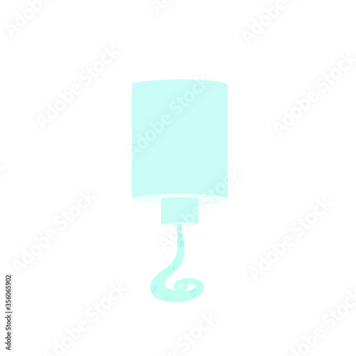 Extruded gel tube. Vector illustration, flat cartoon design.