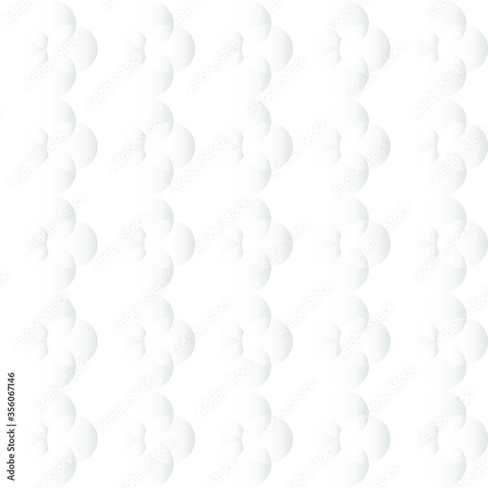 Round Abstract Repeat Seamless Pattern. Circle White abstract seamless geometric background. Art style can be used in cover design, book design, poster, cd cover, flyer, website. Vector.