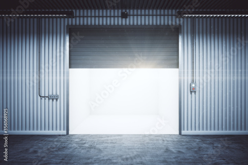 Modern garage room with rolling gates © Who is Danny