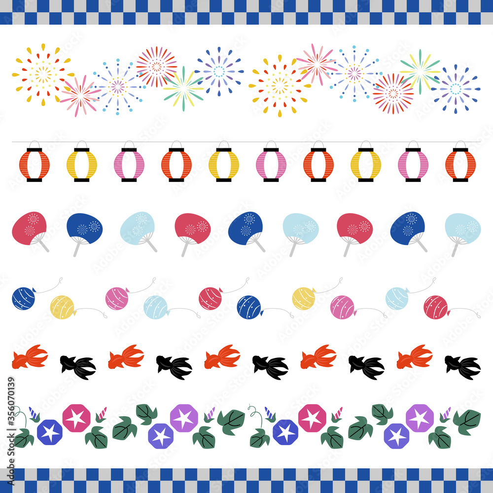 夏祭り 装飾ライン / vector eps 夏祭り 装飾ライン / vector eps