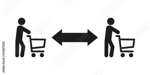 SOCIAL DISTANCE Shopping cart