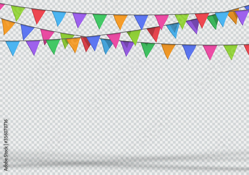 Bunting Party Decoration 3d Hanging Banner Triangle Flags