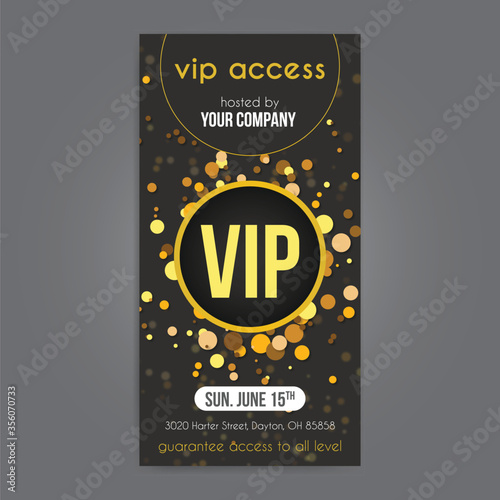 Luxury Vip Gold Invitations and Coupon Card