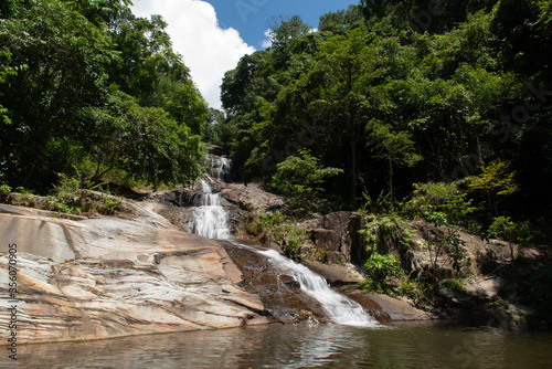 Ton Pliw Waterfall is located at Na Yong, Trang, Thailand.