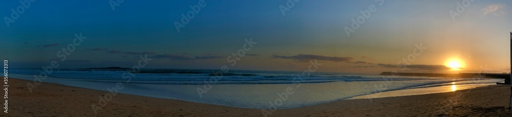 The panorama view of Plage Beach, Rabat Morocco
