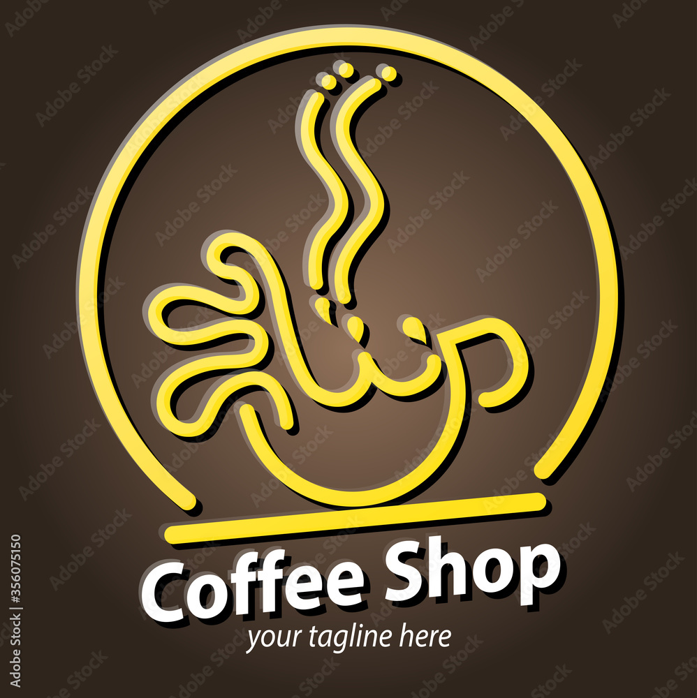 Fototapeta premium Vector abstract, Coffee Shop symbol or logo
